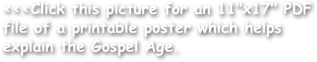 <<<Click this picture for an 11"x17" PDF file of a printable poster which helps explain the Gospel Age.